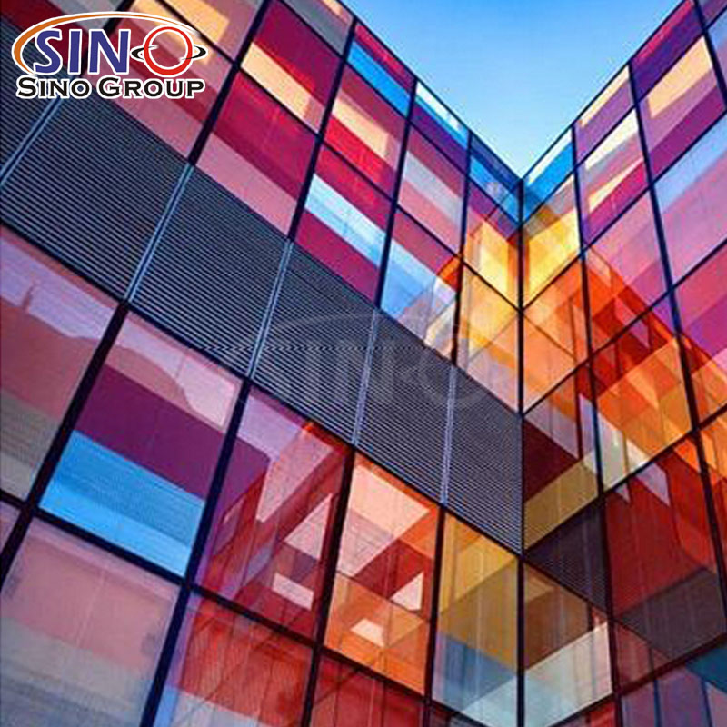 Transluzentes Gebäude dekorative farbige Tönungsglasfolie